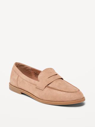 Faux-Suede Penny Loafer Shoes for Women | Old Navy (US)