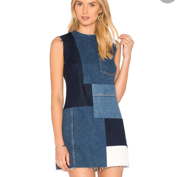 Grlrfnd Heidi Denim Patchwork Dress | Poshmark
