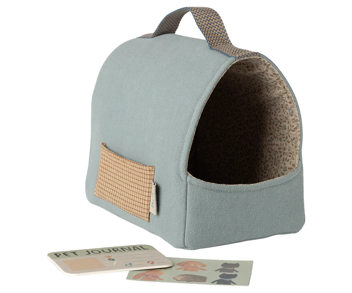 Maileg Pet Carrier - Dusty blue | Persnickety