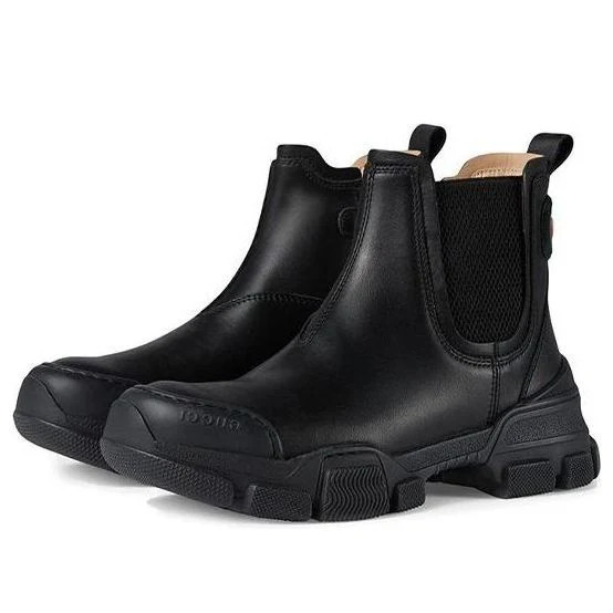 (GS) Gucci Leather Ankle Boot 'Black' 629739-DTN50-1000 | KICKS CREW