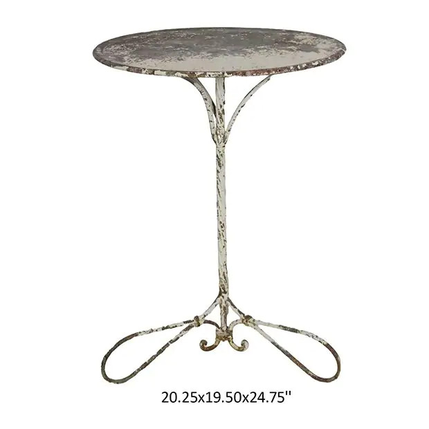 Round Weathered Iron Table | Antique Farm House