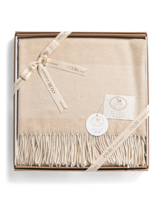 Made In Italy Cashmere Boxed Throw | TJ Maxx