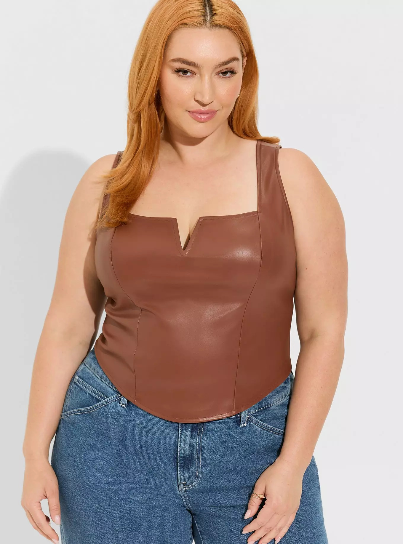Faux Leather Cropped Tank | Torrid (US & Canada)