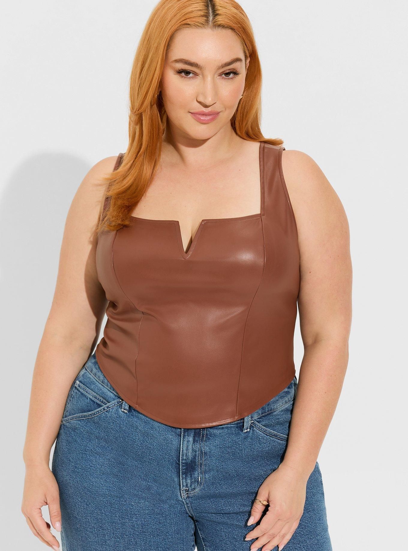 Faux Leather Cropped Tank | Torrid (US & Canada)