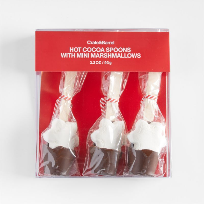 Hot Chocolate Spoons with Mini Marshmallows, Set of 3 + Reviews | Crate & Barrel | Crate & Barrel