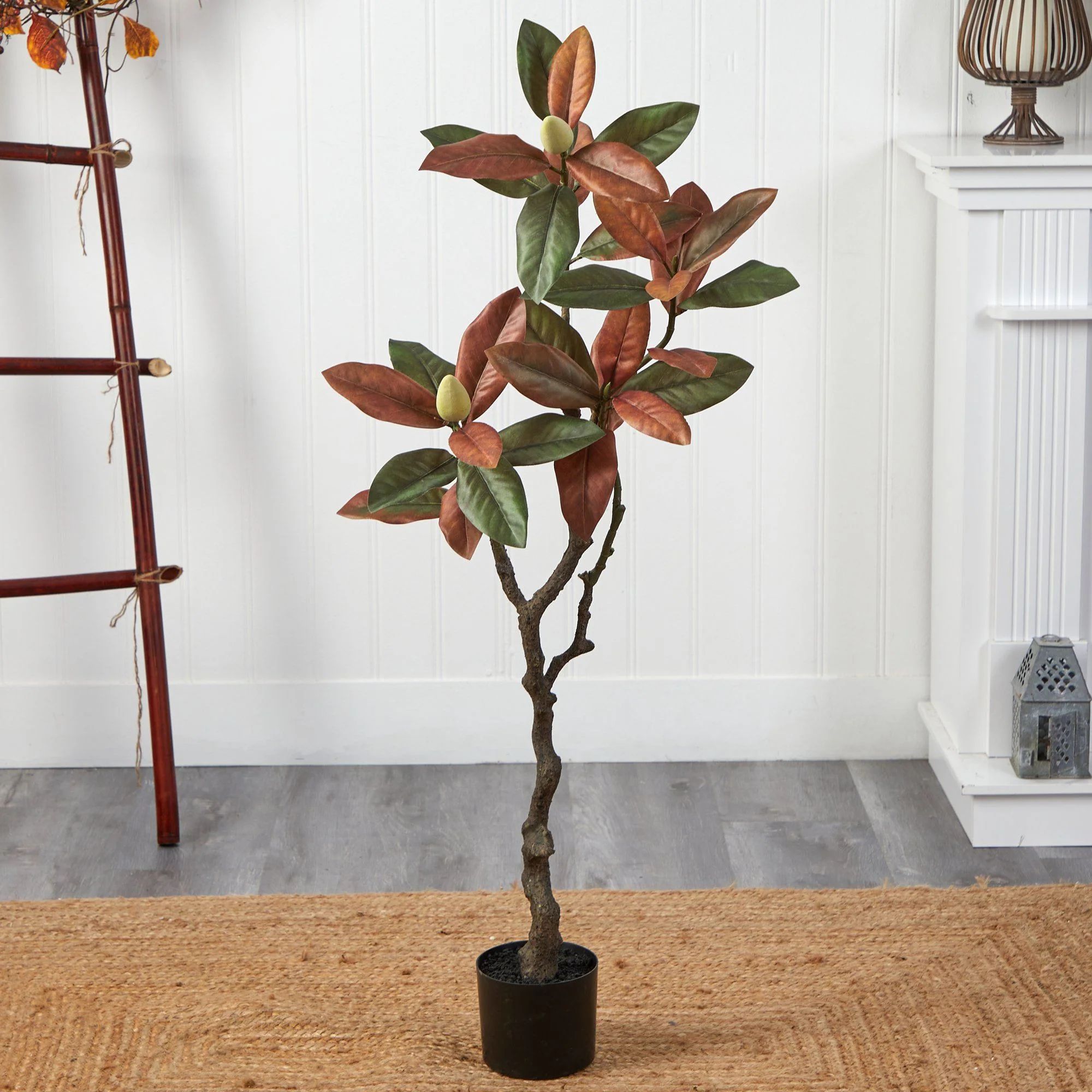 4’ Fall Magnolia Artificial Tree | Nearly Natural | Nearly Natural