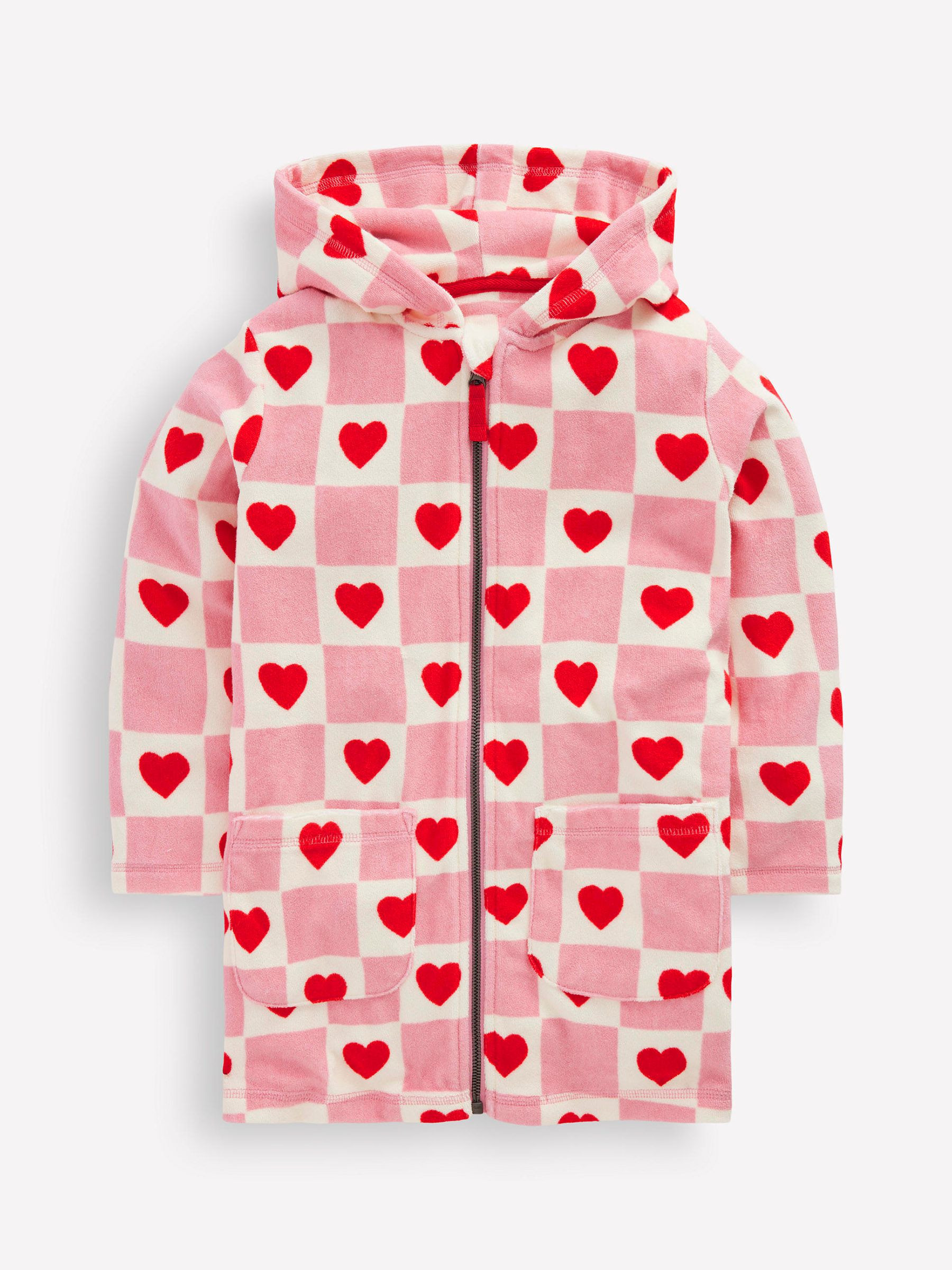 Boden Boden Pink Romie Towelling Zip Throw-On Cover-Up | Next US