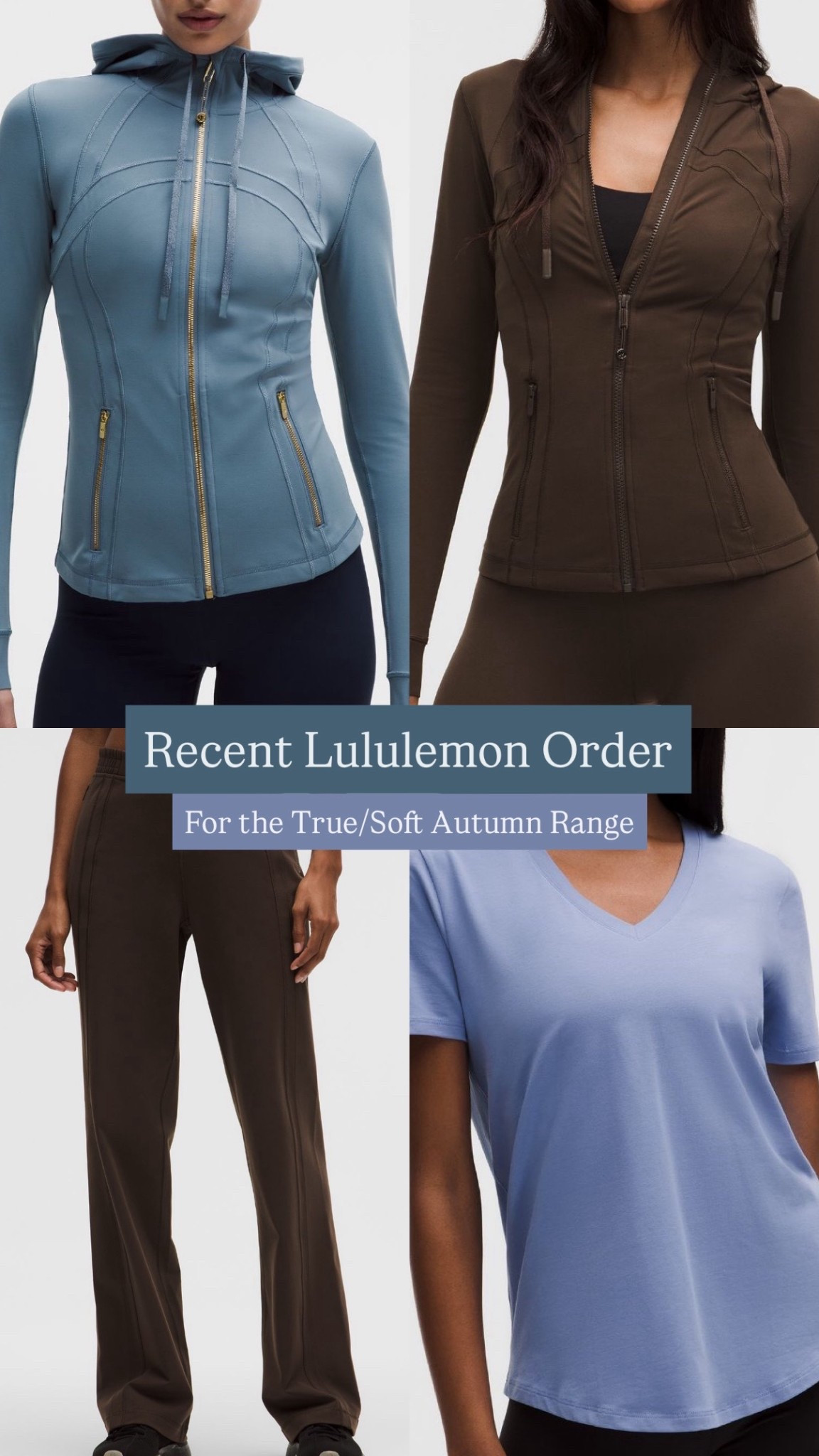 Recent @lululemon  Order

Walnut Crunch for all  autumns
Will swatch the other two colors when they arrive

True Autumn, Soft Autumn, HOC Autumnn


#LTKfitnessgoals #LTKdayinmylife #LTKActive