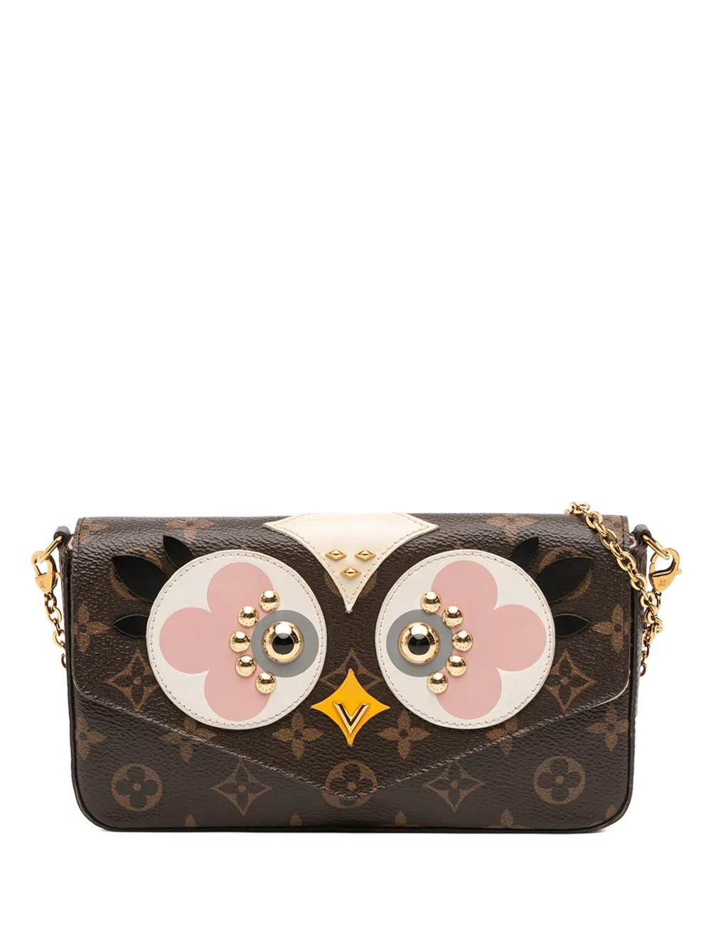 Louis Vuitton Pre-Owned 2017 Monogram Lovely Birds Pochette Felicie crossbody bag - Brown | Farfetch Global