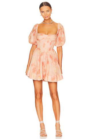 Bardot Kiah Corset Mini Dress in Orange Floral from Revolve.com | Revolve Clothing (Global)