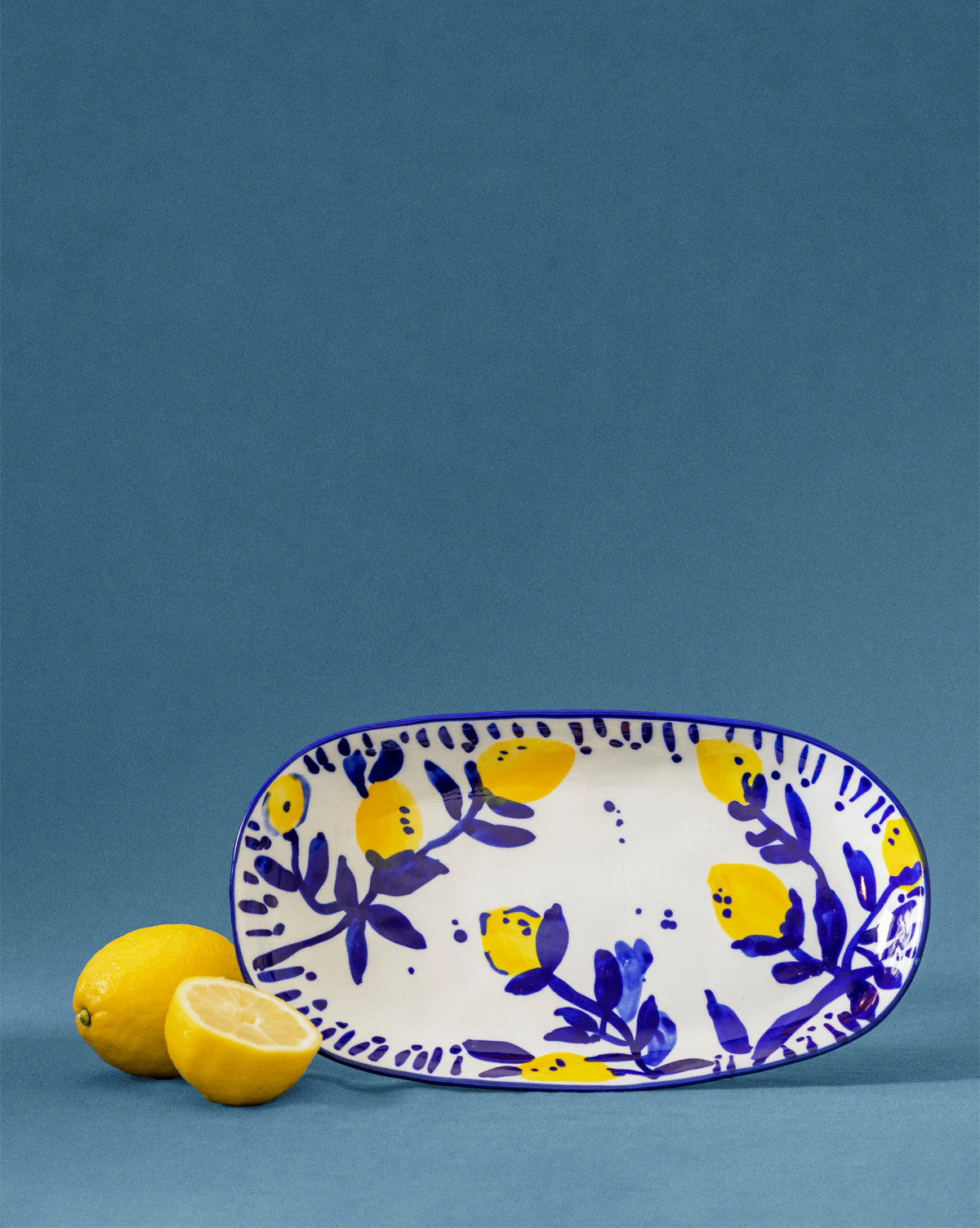 Hand-Painted Stoneware Lemon Platter | McGee & Co. (US)