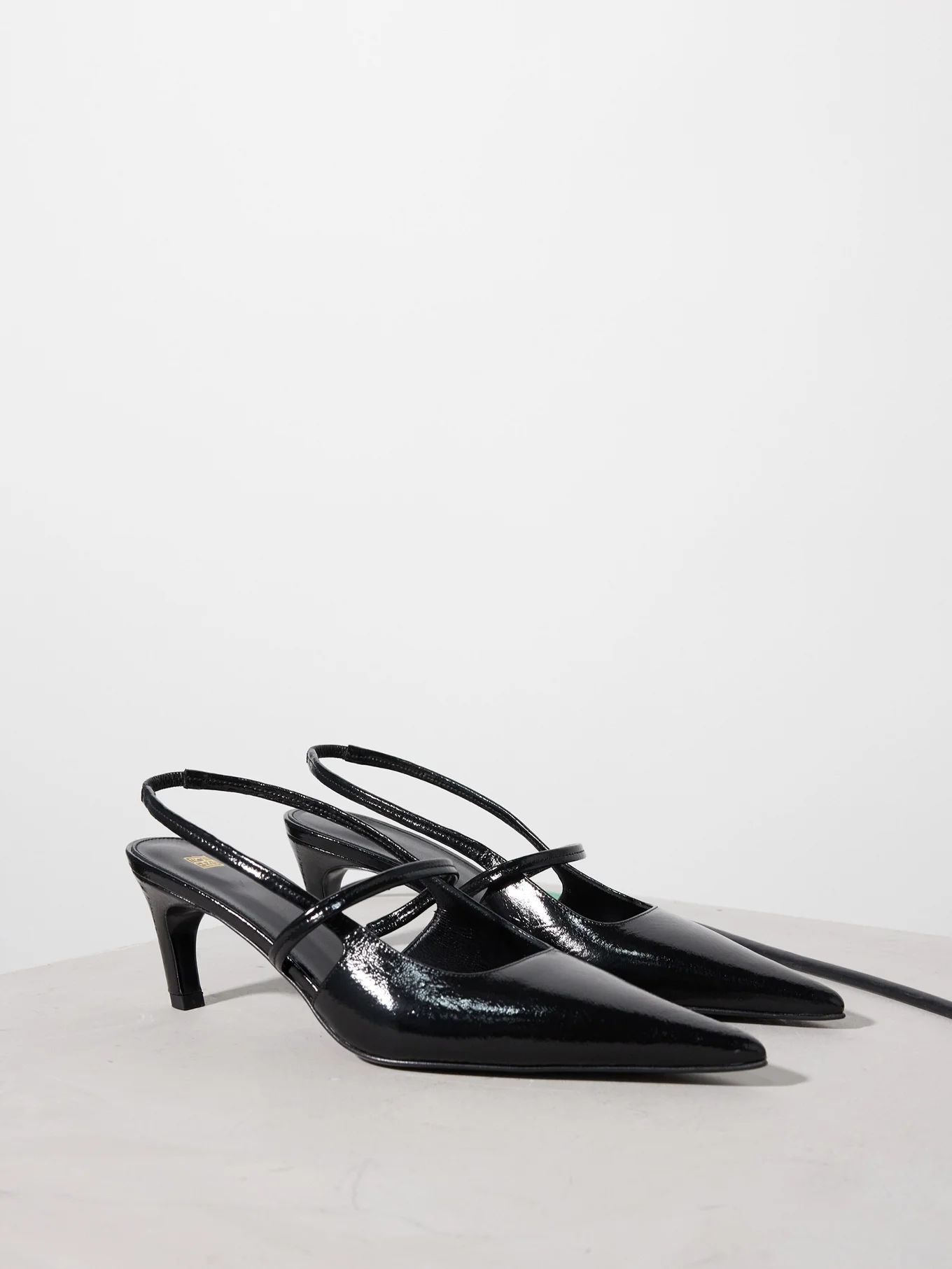 The Sharp 50 patent-leather slingback pumps | Toteme | Matches (UK)