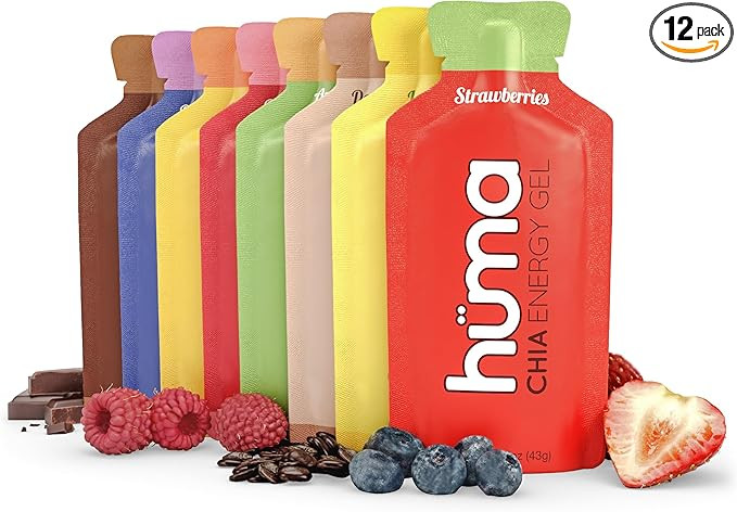 Huma Chia Energy Gel, Variety 12 Pack - Stomach Friendly, Real Food Energy Gels for Endurance Exe... | Amazon (US)