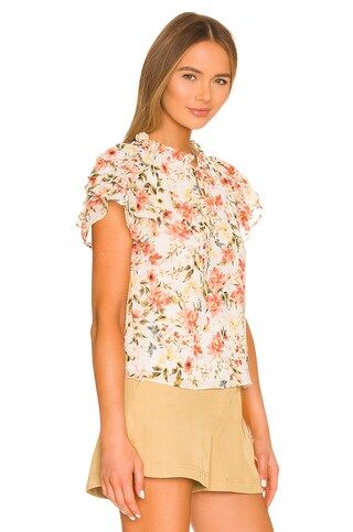1. STATE Tie Neck Top in Daybreak Watercolor from Revolve.com | Revolve Clothing (Global)
