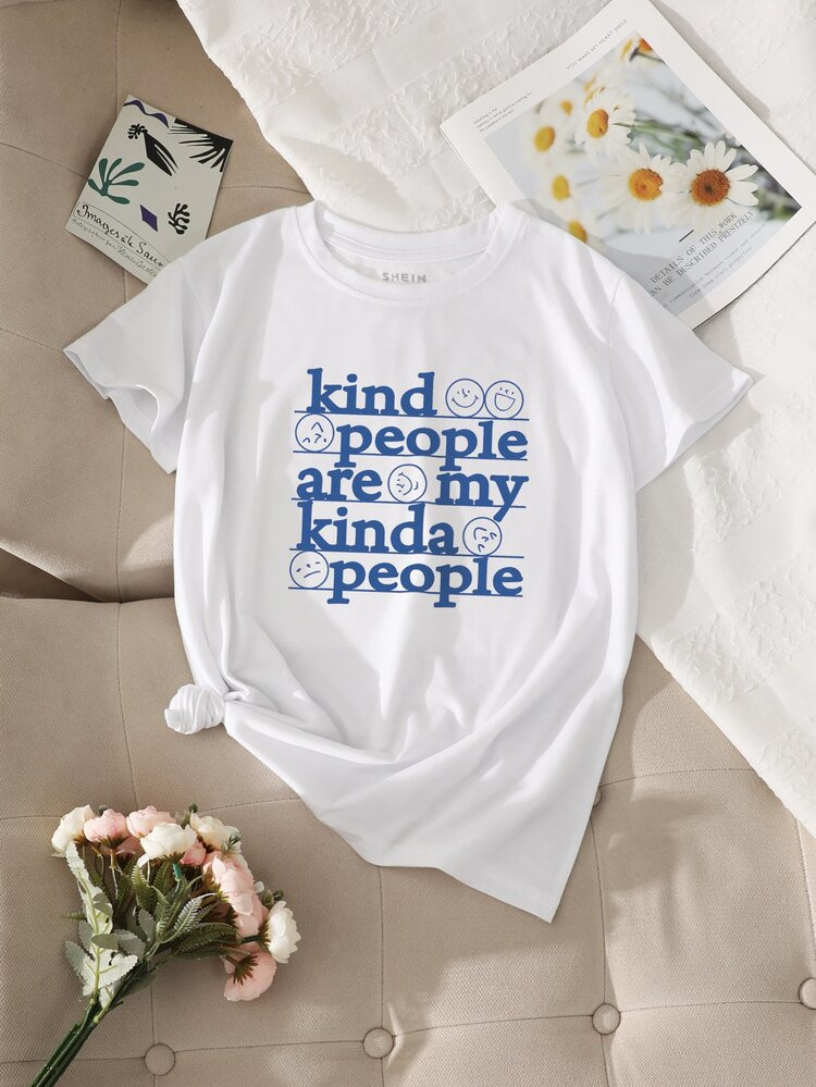 Expression And Slogan Graphic Tee | SHEIN