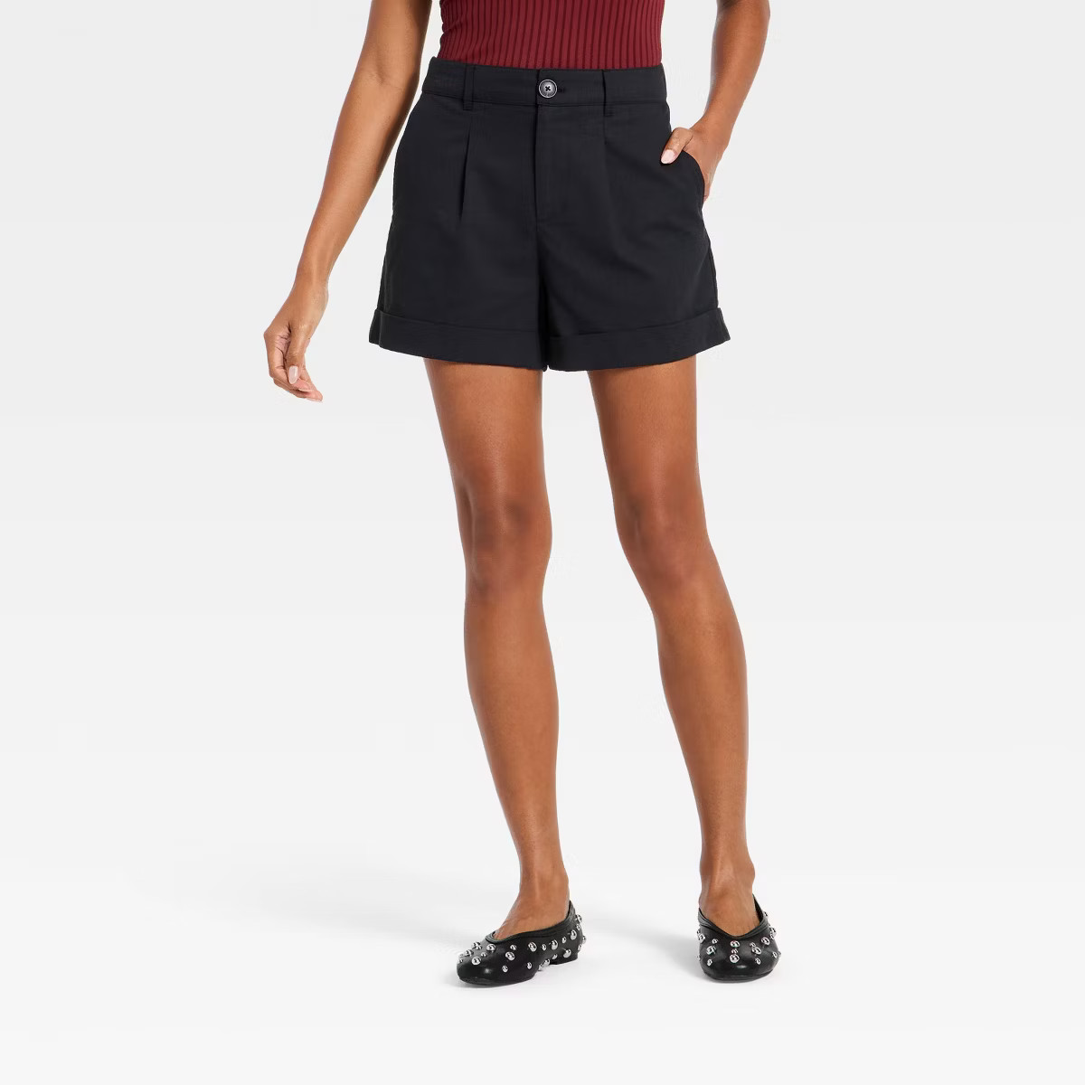 Women's High-Rise Linen Tailored Shorts - A New Day™ | Target