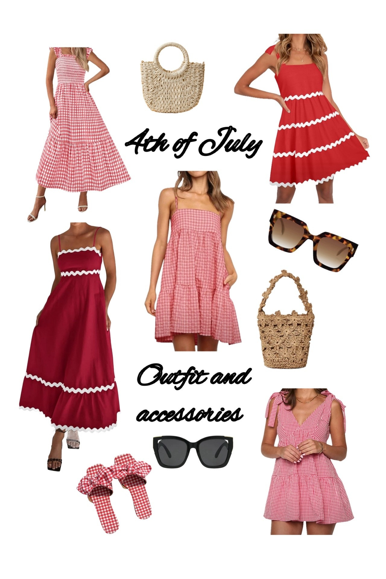 Step into the 4th of July in a cute dress, great sunnies, and accessories to make heads turn!

Gingham 
Red
4thofjuly 
Dress
Outfit ideas
Straw purse

#LTKSeasonal #LTKSummerEdit #LTKStyleTip