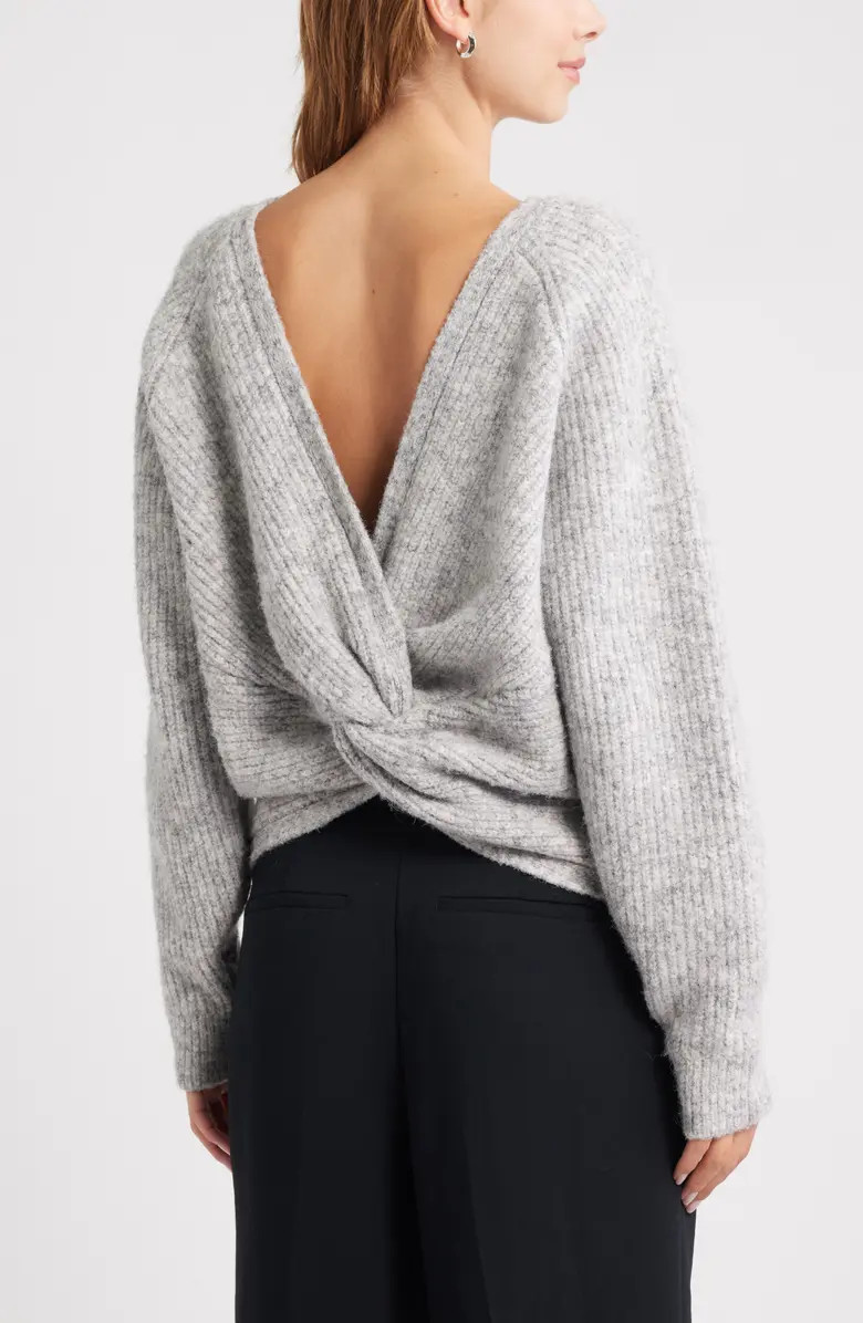Open Edit Twist Reversible Sweater | Nordstrom | Nordstrom