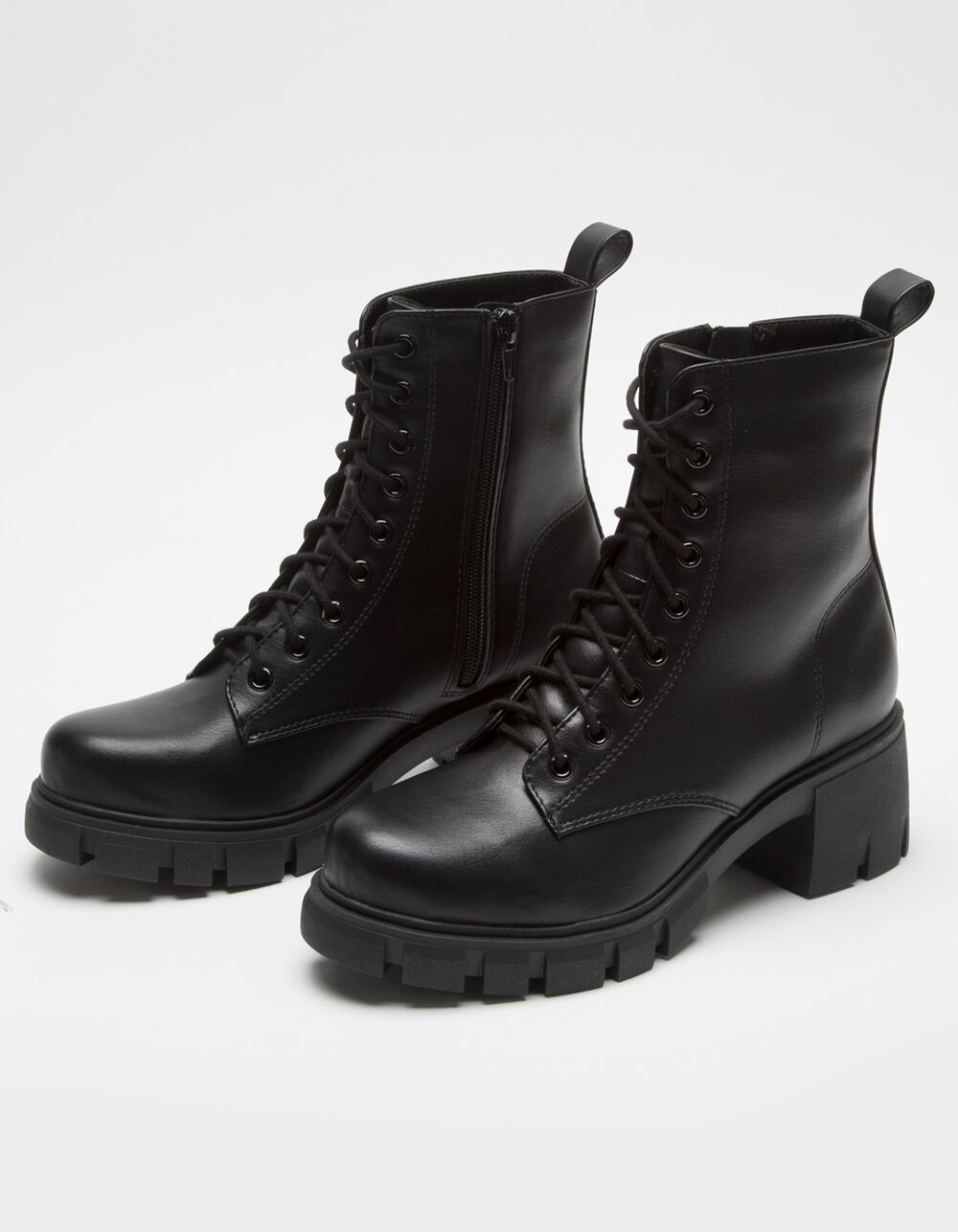 SODA Lug Sole Lace Up Black Boots | Tillys