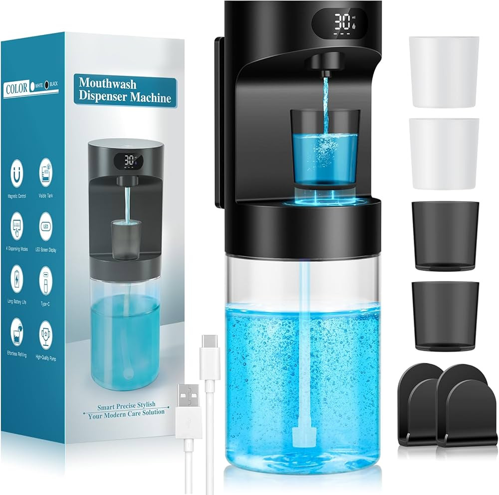Automatic Mouthwash Dispenser for Bathroom,20.29 oz Touchless Electric Mouth Wash Dispensers Bath... | Amazon (US)