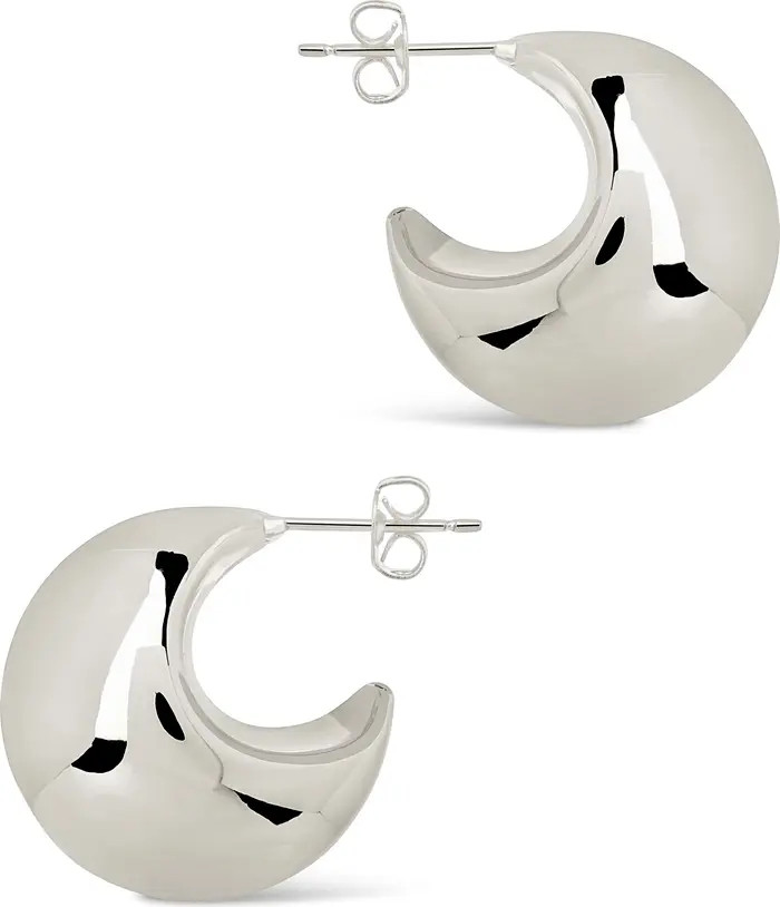 Sterling Forever Ember Chunky Stud Hoop Earrings | Nordstromrack | Nordstrom Rack