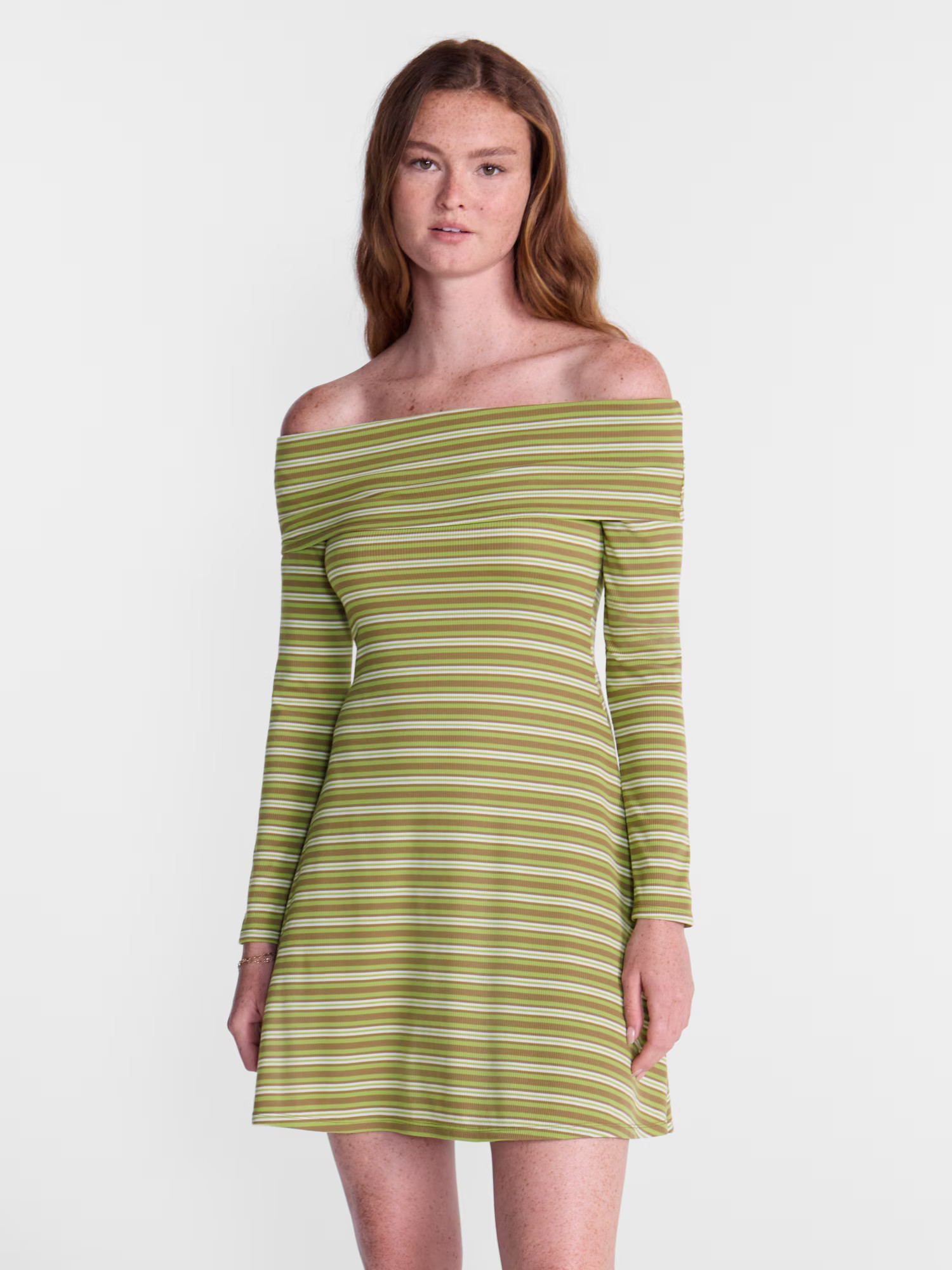 No Boundaries Off The Shoulder Dress with Long Sleeves, Women's and Women’s Plus XXS-4X | Walmart (US)