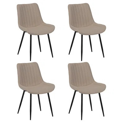 Dining Chair Set, Includes 4 Modern Kitchen And Dining Chairs, Decorative Chairs, Soft-Seated Dining Chairs With Padded Backrests And Metal Legs, Suit | Wayfair North America