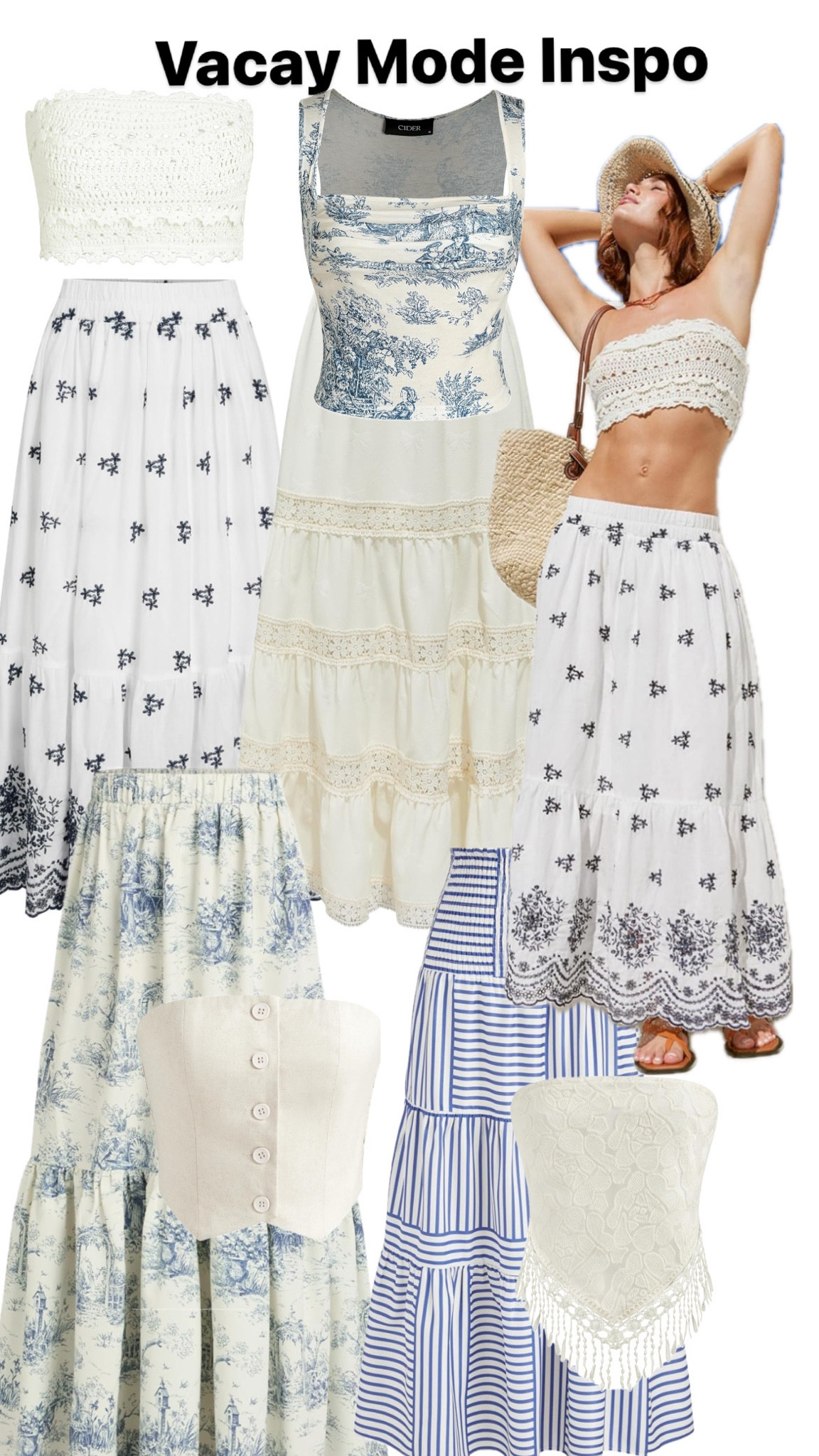 Vacay mode inspo!! My favorite vacation attire is  crop top paired with a maxi dress!! Plus some good wicker accents to compliment the vibe. 

#LTKFindsUnder50 #LTKStyleTip #LTKSeasonal