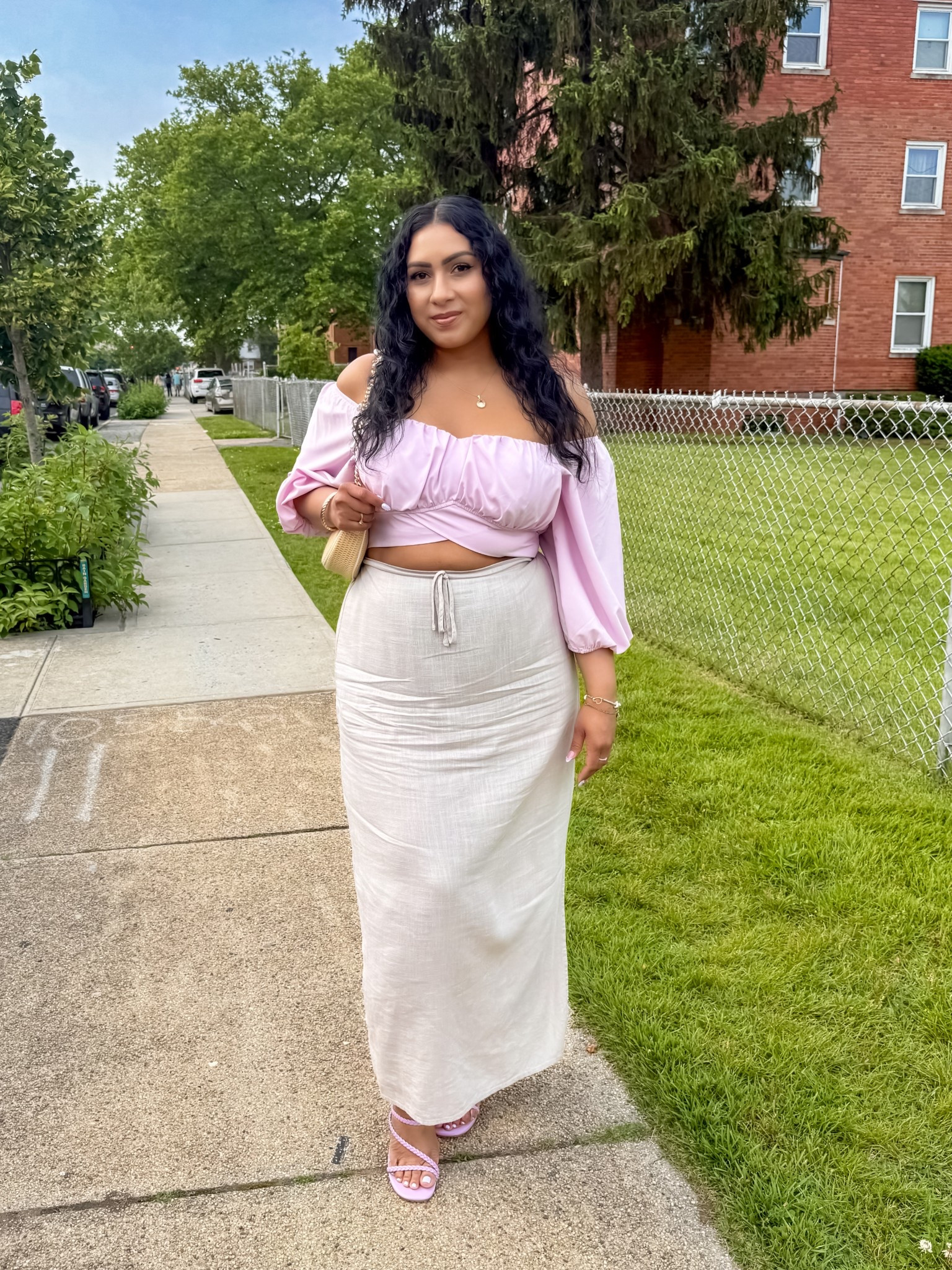 💜

Exact top, purse, necklace & earrings linked. 

The remaining items are similar options. 

#LTKStyleTip #LTKSummerEdit #LTKMidsize