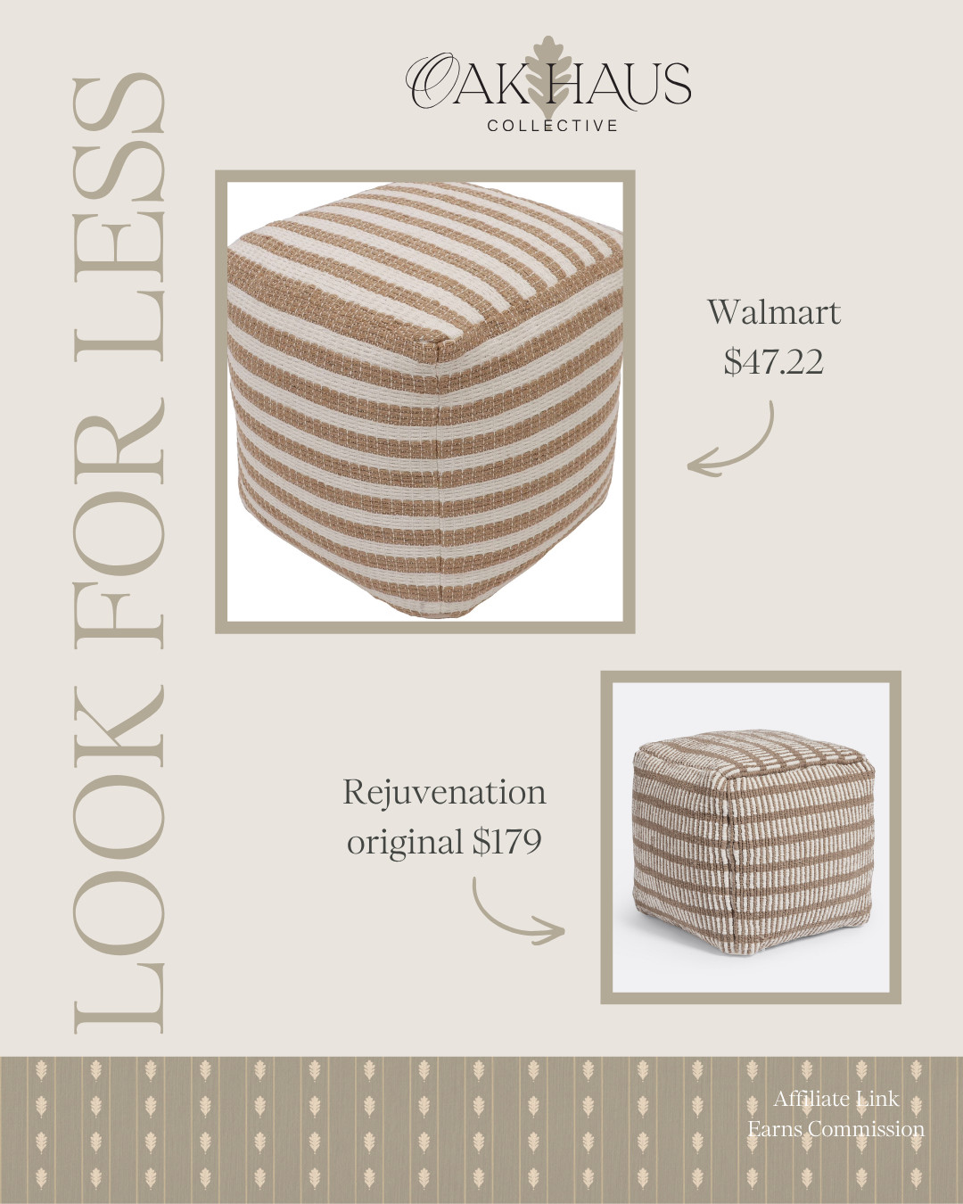 These adorable jute outdoor poufs look just like the ones from Rejuvenation but so much more affordable!

outdoor space, outdoor furniture, outdoor pouf, outdoor ottoman 

 #LTKmomlife #LTKHome