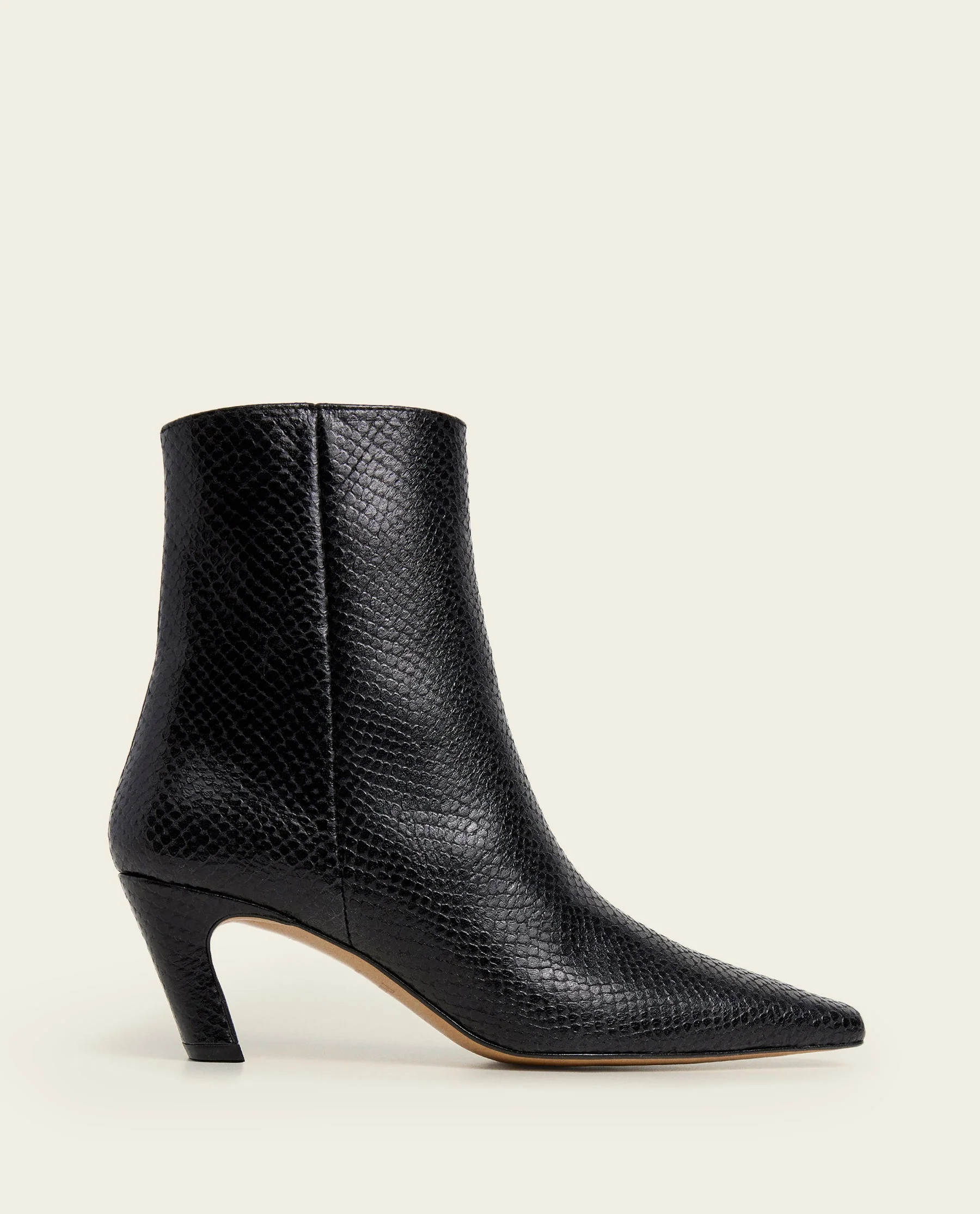 Xena Leather Black Snake Embossed | Flattered