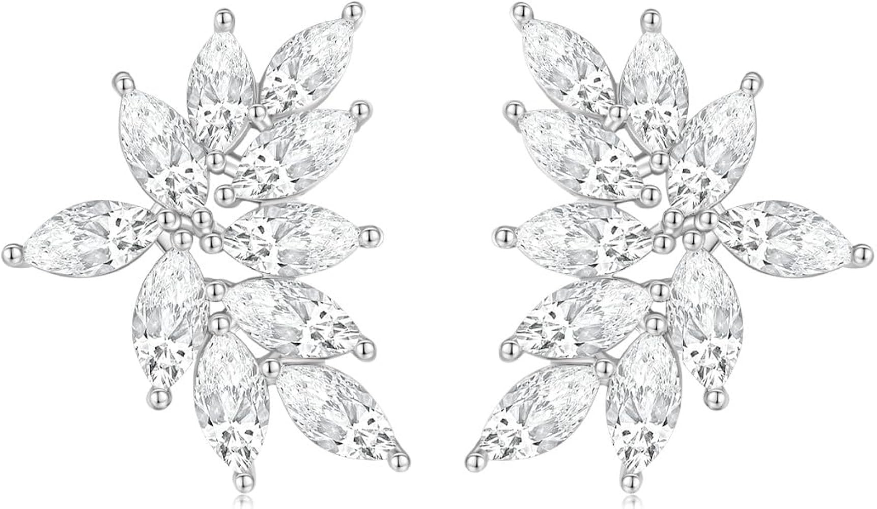 EAMTI Marquise Bridal Wedding Earrings for Women Cubic Zirconia Dangle Crystal Bridal Wedding Ear... | Amazon (US)