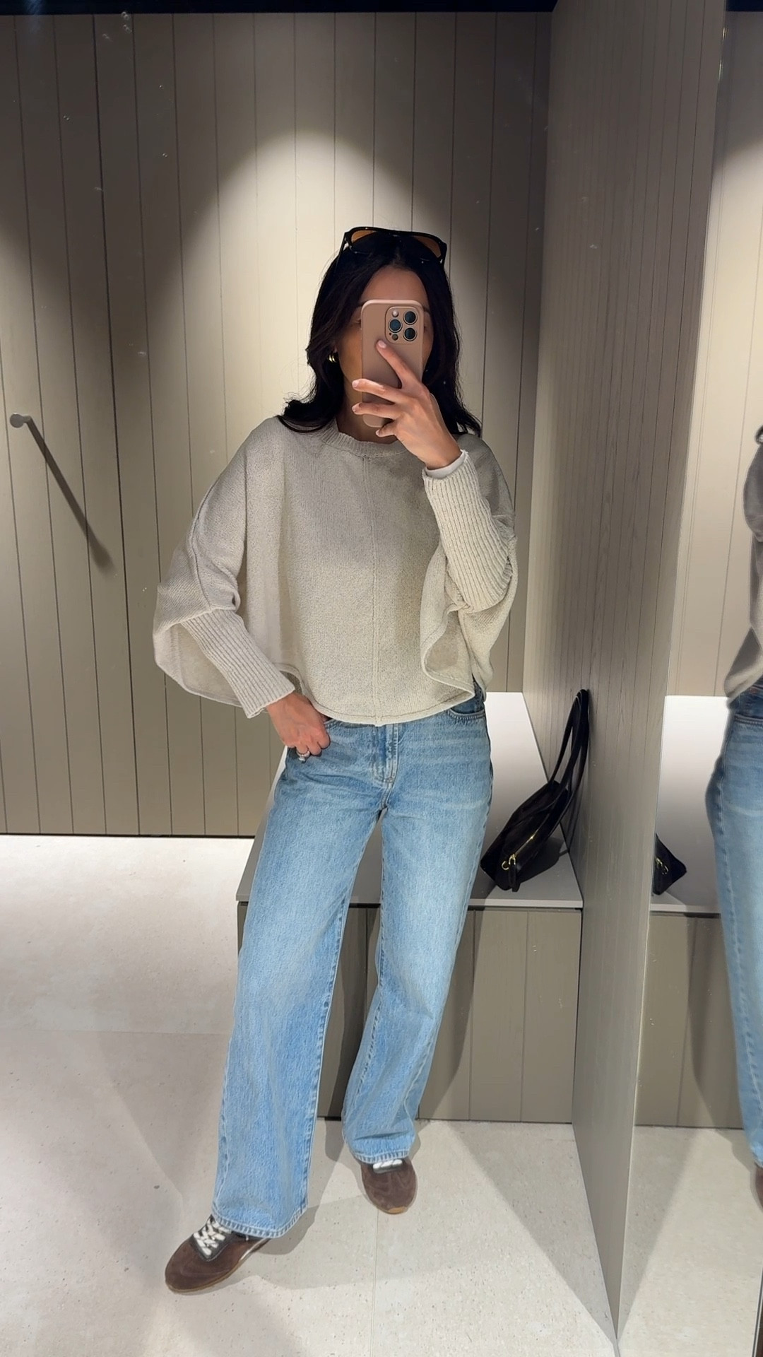 Zara try on

• Cape-like cropped layer knit top size small loose flowy fit 

• Aritzia Farrah jeans sz 24 short, slightly loose at my waist, great length 

• Aritzia HomeStretch ribbed long sleeve tee I size up to XS

• Dolce Vita suede sneakers runs small, size up! I took a 6 for a comfortable fit

• Madewell sunglasses & bag

Transitional spring outfit, petite friendly layering pieces, easy mom outfit

#LTKmomlife #LTKPetite #LTKootd