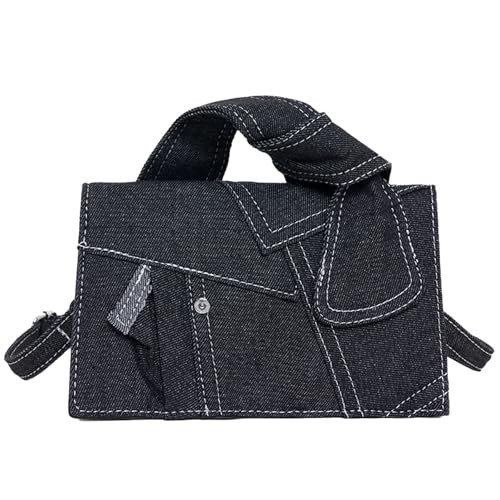 Denim Purse for Women Quilted Crossbody Bag Denim Clutch Jean Handbags Evening Bag | Amazon (US)