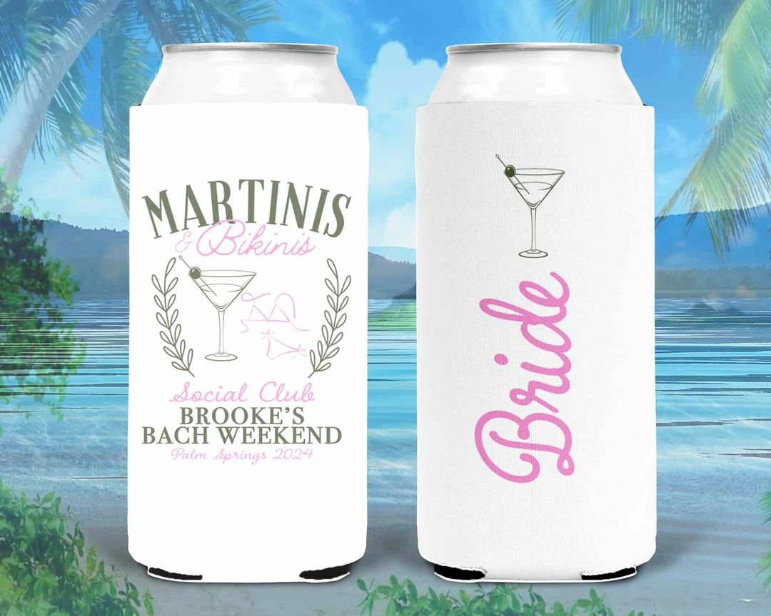 Beach Bachelorette or Birthday Favors. Personalized Last Splash Party Favors. Martinis and Bikini... | Etsy (US)