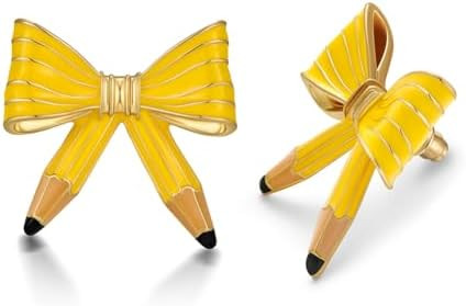 Cute Teacher Earrings for Women Chunky Steatement Earrings Back to School Teacher Appreciation Gi... | Amazon (US)