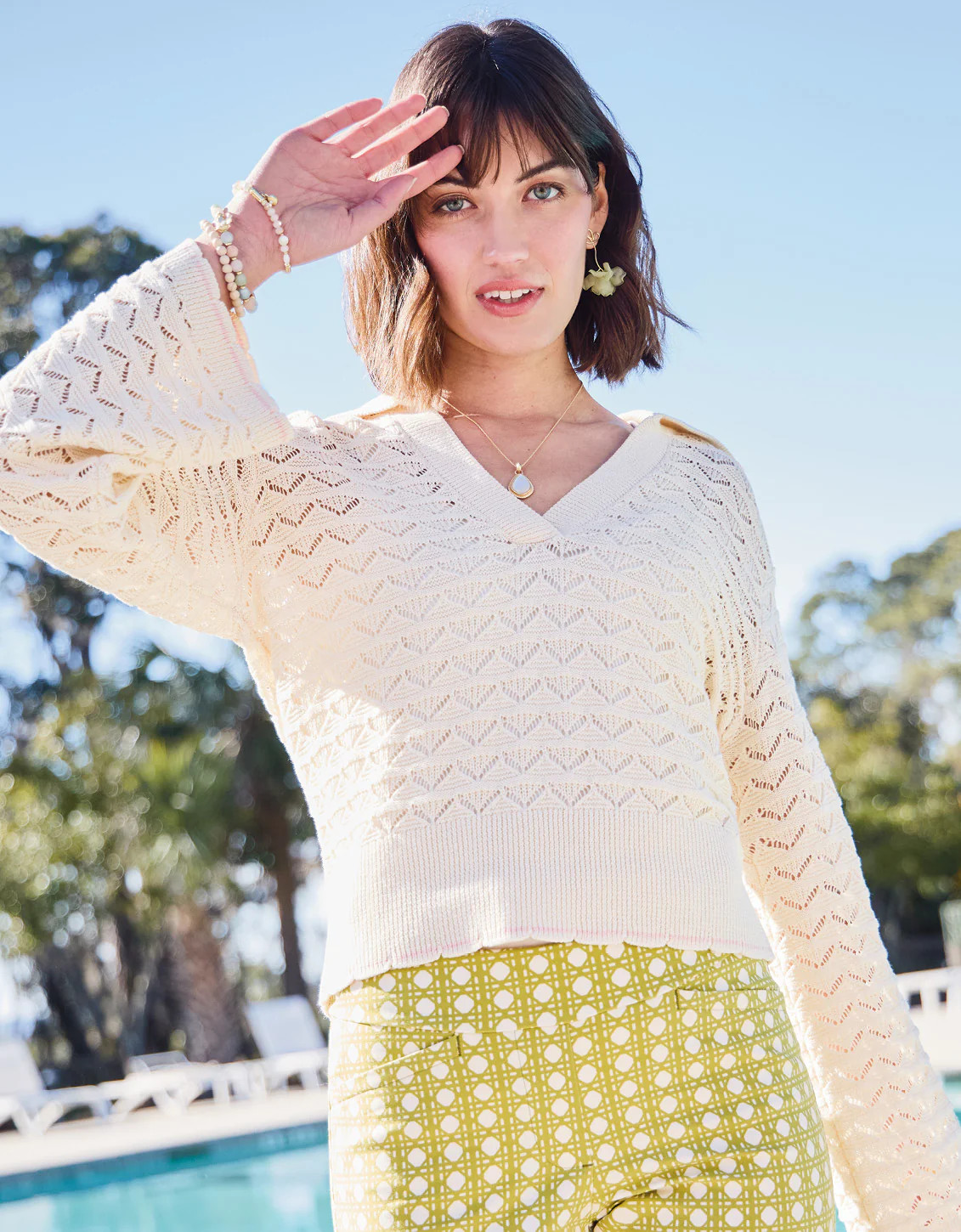 Sascha Sweater Antique White | Spartina 449