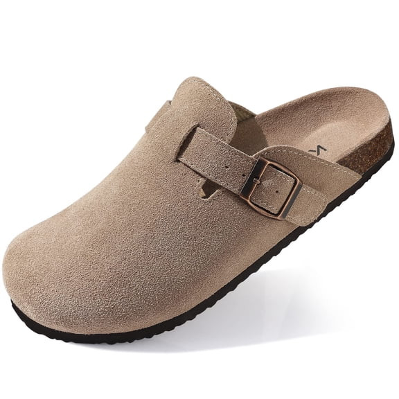 Northblanc Clogs for Women Soft Cork Footbed Suede Leather Mules Comfort Potato Shoes with Arch S... | Walmart (US)
