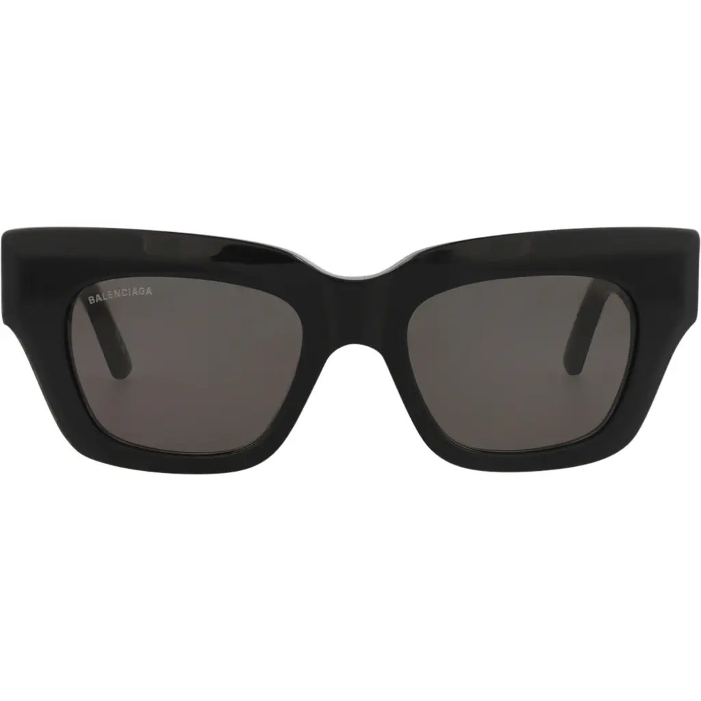 Balenciaga 51mm Square Sunglasses in Black Black Grey at Nordstrom Rack | Nordstrom Rack