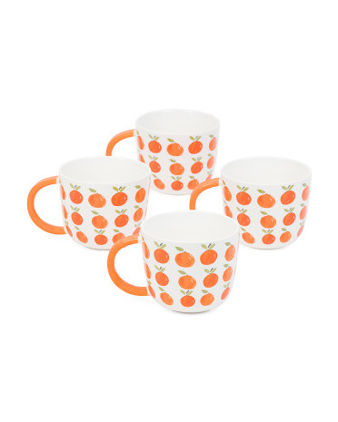 4pk 16oz Oranges Design Mugs | TJ Maxx