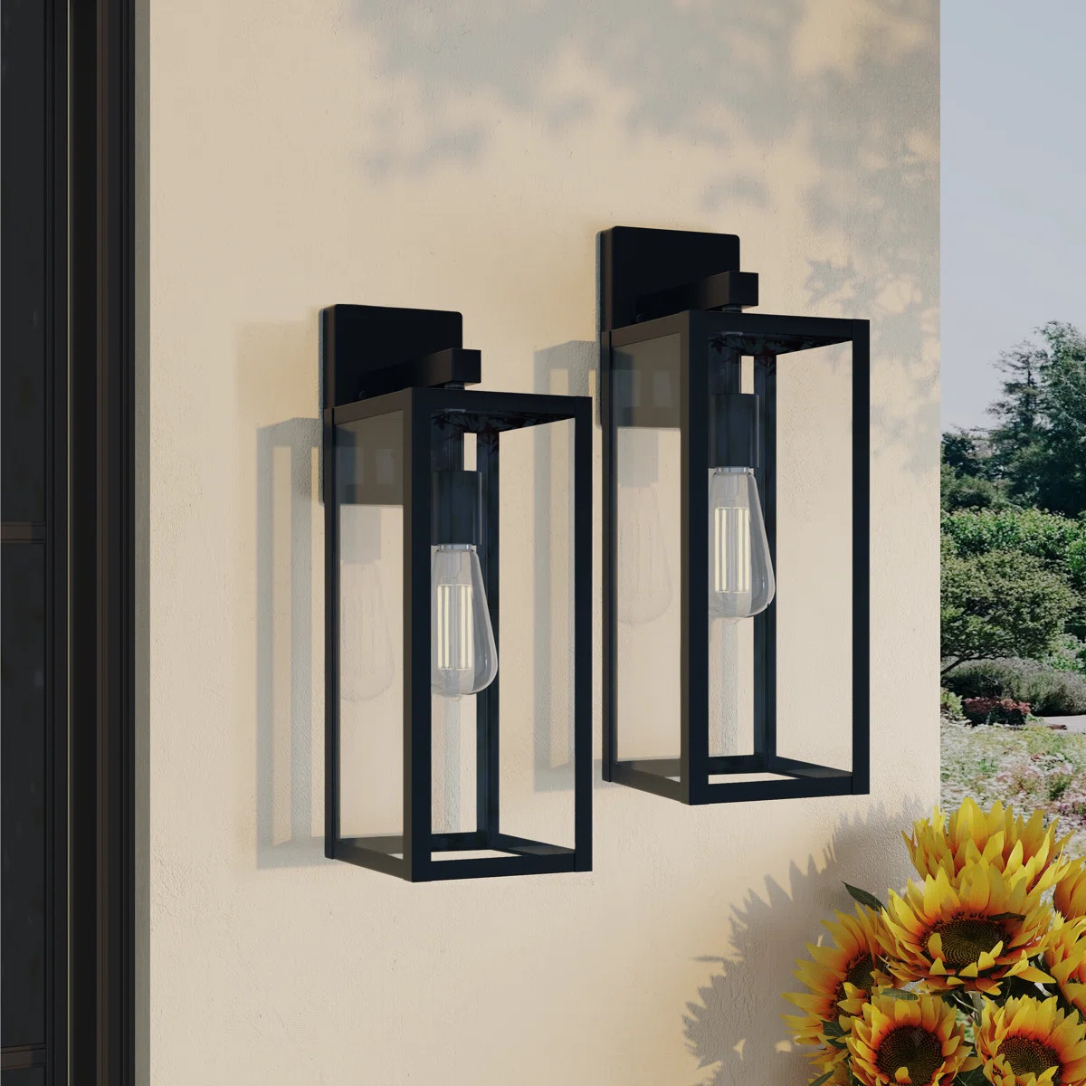 Tornillo 1-Light Outdoor Wall Lantern (Set of 2) | Wayfair North America
