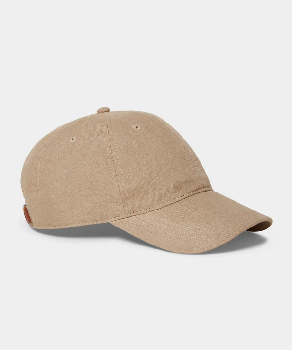 Linen Dad Cap in Beige | Todd Snyder