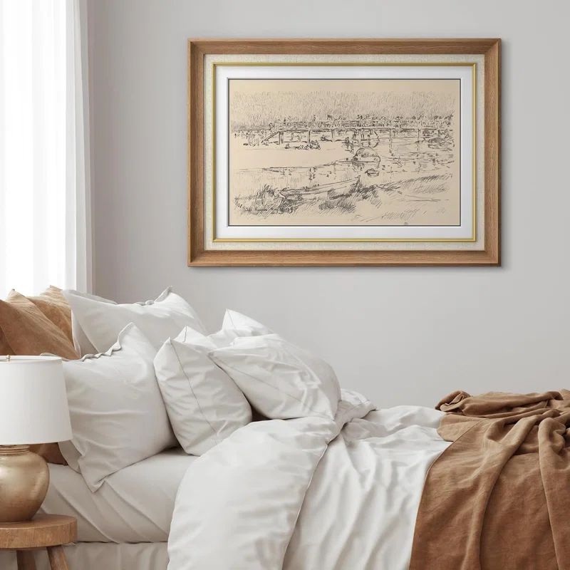 Sketch Rustic Country Landscape Framed On Paper Print | Wayfair North America