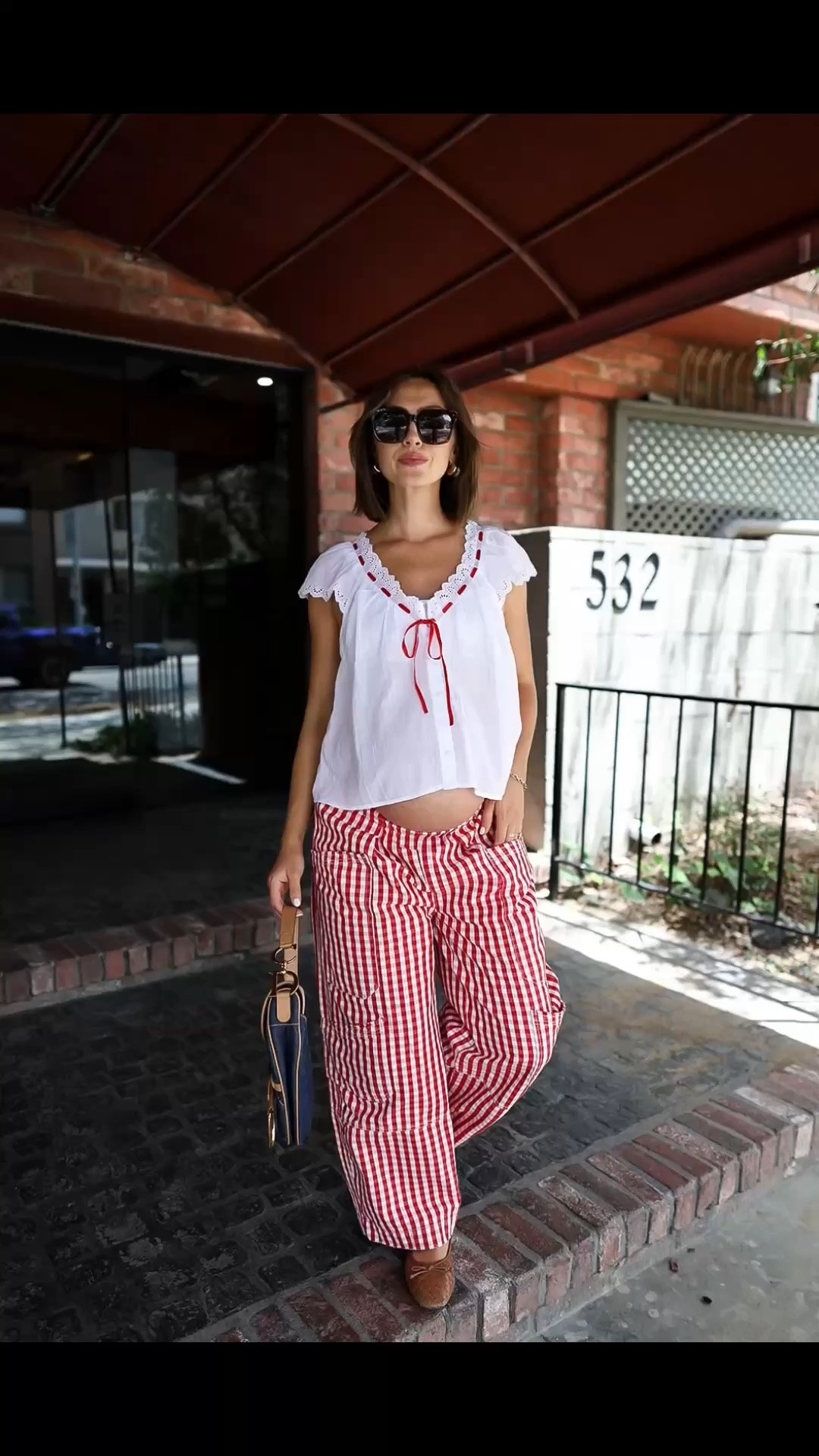 Red gingham, white lace top, bump style, tts

#LTKootd #LTKBump