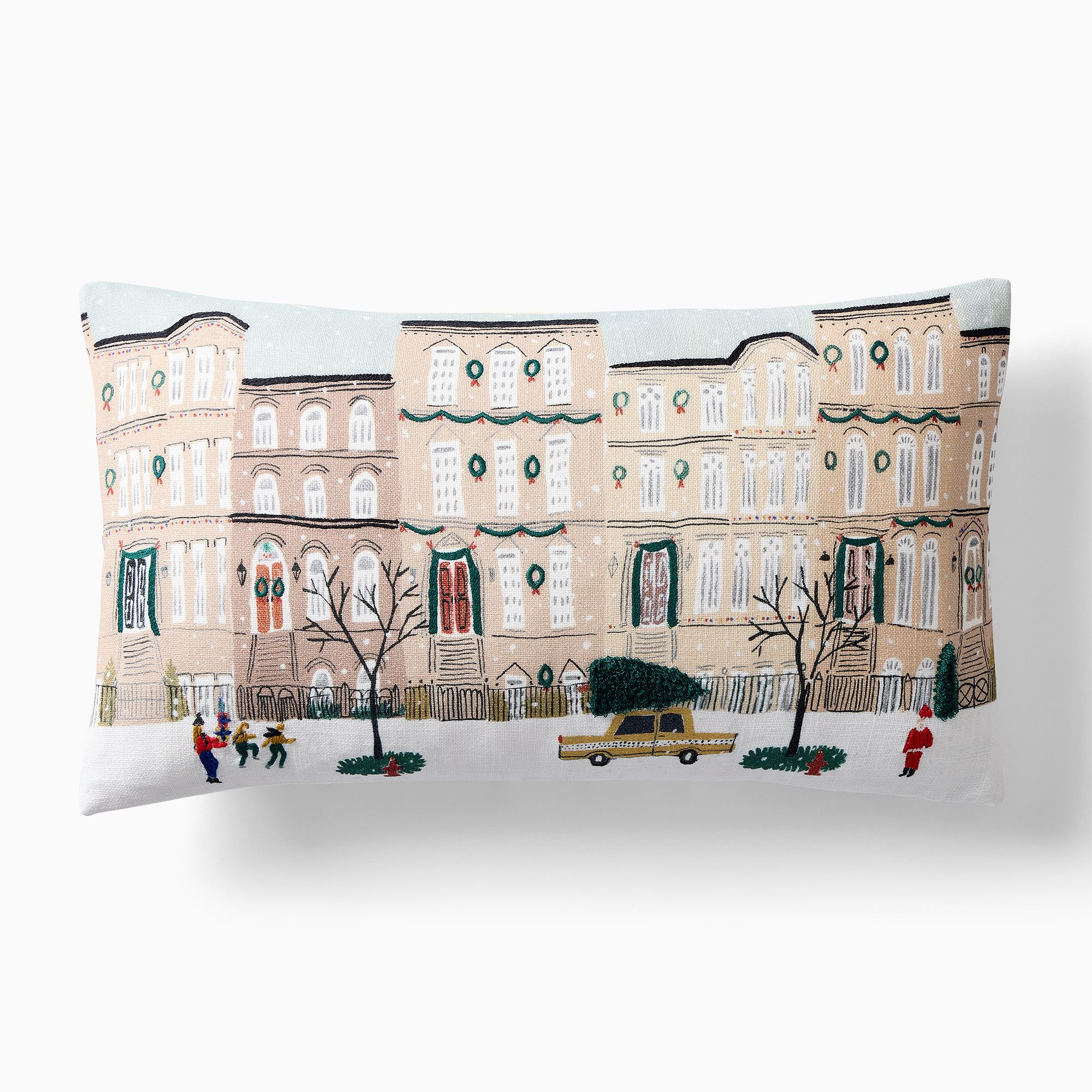 Nicole Cicak Holiday Brownstone Pillow Cover | West Elm (US)