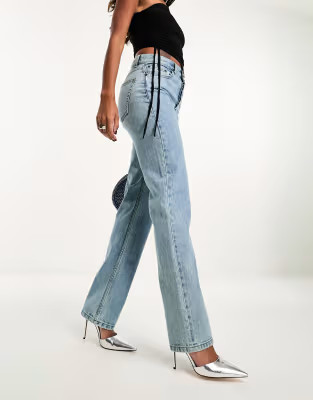 ASOS DESIGN 90s straight jeans in vintage lightwash | ASOS (Global)
