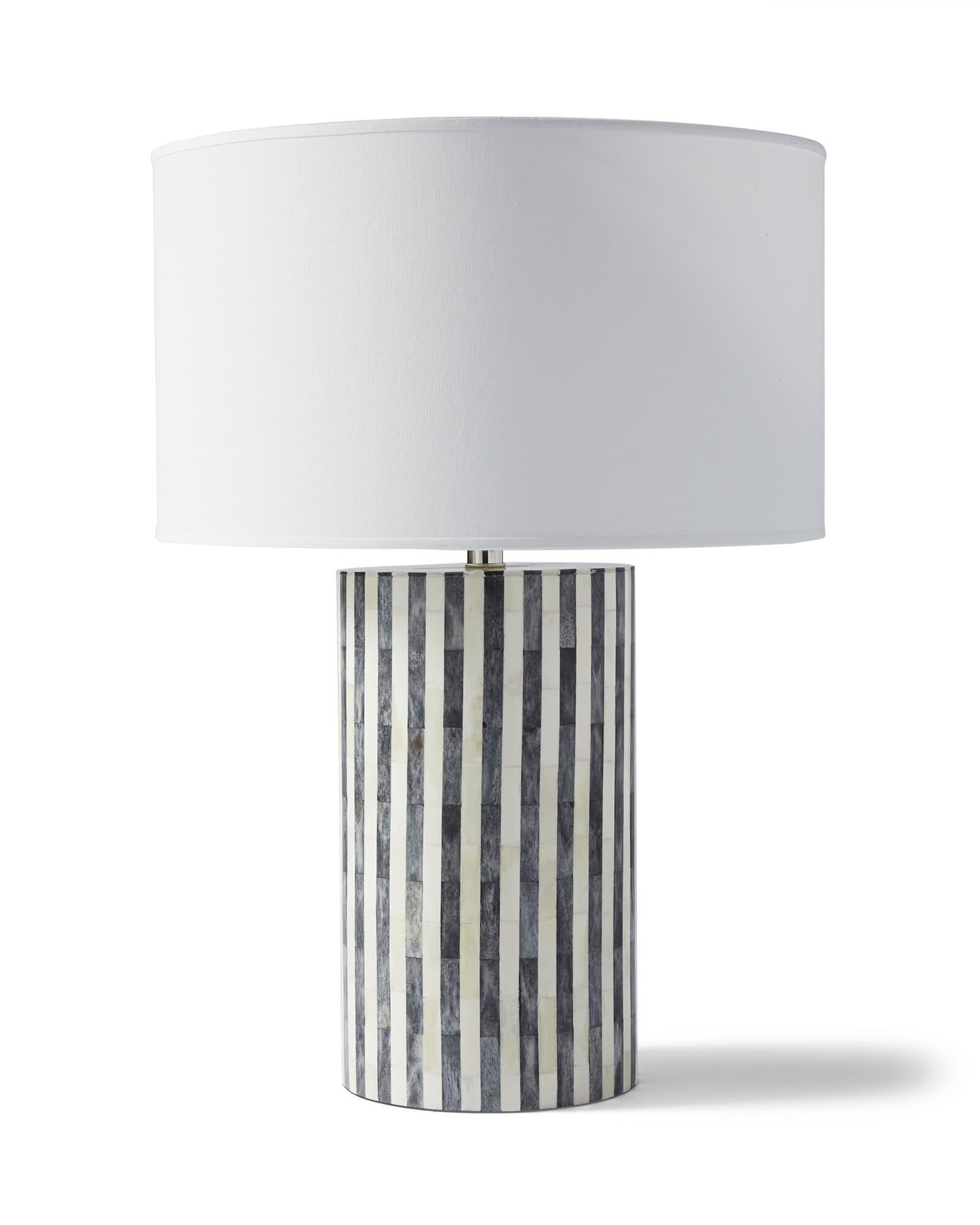 Bar Harbor Bone Inlay Table Lamp - Fog | Serena and Lily