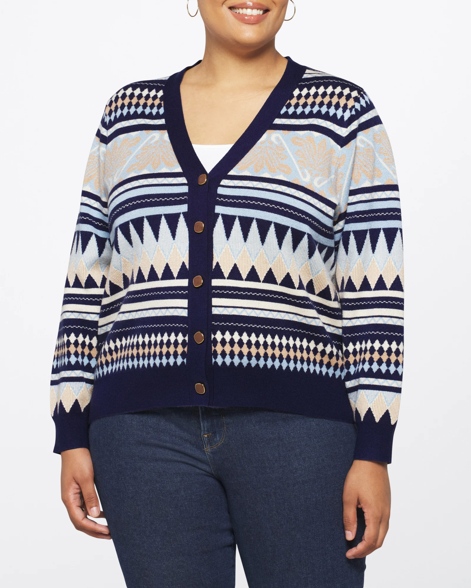Harlow Jacquard Cardigan | Stitch Fix