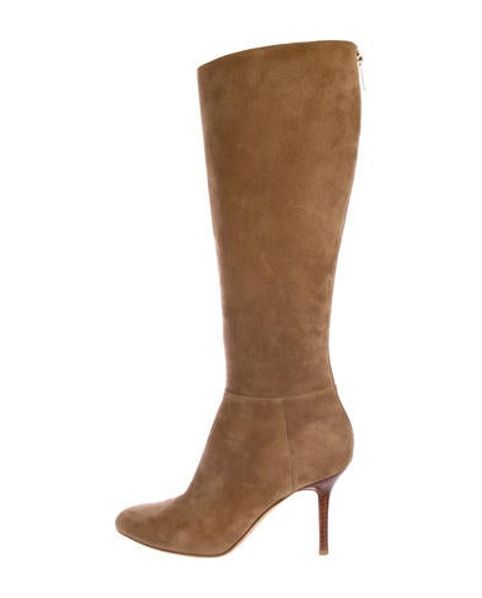 Jimmy Choo Suede Knee-High Boots Brown | The RealReal