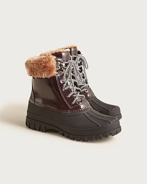 Perfect Winter boots in leather and sherpa | J. Crew US